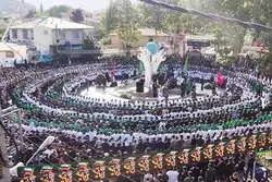 مراسم دسته‌روی «کمر به کمر» مردم رامیان برگزار می‌شود