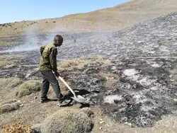 آتش سوزی در جنگل کوه‌میان آزادشهر مهار شد